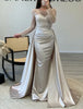 Women Party Dress Long Sleeve Sequins Empire Mesh Elegant O-neck Lady Big Swing Banquet Temperament Clothing