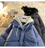 Korean Winter Leisure Cotton Clothes Women Parker coat Y2K Multi-functional Fake Two Pocket Zipper Down Jacket Thick Coat