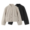 Women Autumn Elegant Bomber Jacket Loose Versatile Single-Breasted Pocket Casual Jacket Woman Street Style Short Coat