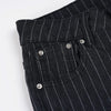 Fdey Stripe Slim Vintage Chic Jeans Zipper Pockets Low Waisted Button 90s Pants Streetwear All-match For Women
