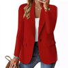 Women's Business Blazer Long Sweater Cardigan Lapel Long Sleeve Solid Button Casual Elegant Jacket Coat Loose Outwear