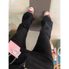 Black High Waist Bell Bottom Jeans Women's Autumn Slim Fit Stretch Small Size Bulletproof Denim Pants