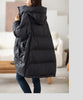 Lagabogy Winter Women White Duck Down Jacket Casual Loose Over Size Warm Parka Female Drawstring Hooded Puffer Coat