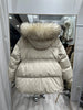 Lagabogy Winter Women's Medium-Length White Duck Down Jacket Female Thick Waist-Fitted Puffer Coat Large Real Raccoon Fur