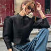 Stand-Collar Satin Frog-Button Jacket Cream Tailored Long-Sleeve Silky Spring Elegant Retro Women Outerwear Blazer
