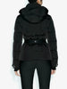 Women's Winter Hooded High Waist Padded Sport Parkas Coats with Belt Female Elegant Thick Warm Pockets Windproof Skiing Jackets