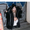 Kawaii Vintage Gothic Lolita Coat Women Harajuku Y2k Bear Ears Hooded Loose Plush Jacket Ropa Mujer Girls Sweet Warm Outwear