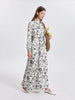 SS25 Women Floral Printing Satin Slip Dress Knitting Cardigan Elegant Skirt