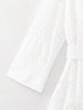 Elegant Embroidered White Dress Women Chic Lapel Long Sleeve High Waist Lace Up Maxi Dresses Female Hollow Out Vestidos