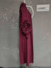 Wine Red Pleated Dress For Women Flower Sleeves Female Evening Party Elegant Clothing Ladies 2DB1827