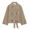 Chic Plaid Loose Women's Trench Coat Vintage Turndown Collar Double Breasted Lace-up Lady Jacket Autumn Female Outwear