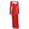 Sexy Valentine's Day Dress Women Patchwork Jacquard Double-Layer Elegant Coquette Evening Prom Party Long Bodycon