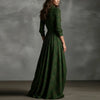 Women Plaid Shirt Dress V Neck Single Breasted Split Asymmetrical Hem Pocket Maxi Dress Ladies Elegant Casual Vintage Long Dress