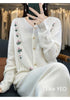 Autumn Winter Round Neck Embroidery Comfortable Ladies Sweater Coat Elegant Women Knitted Cardigan Sweater Jacket
