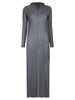 Pleated Long Sleeve V-neck Dress Women Spring Korean Designer Casual Black Dresses Elegant Aesthetic Clothes
