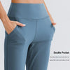 Women Loose Yoga Pants with Stretch Pockets Tapered Fitness Running Casual Jogger Sweatpants Pure Color Jagger Sport Trousers