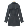 Women's Windbreaker Mid-Length Trench Coat Spring Korean Slim Waist British Casual Autumn Coat With Belt Outwear
