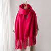 240x38cm Women's Cashmere Winter Scarf - Soft Warm Pashmina Wrap, Thick Long Shawl with Tassels, Elegant Poncho Blanket