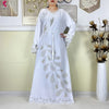 African Clothes Women Dashiki Dress Chiffon Abaya Long Sleeves Dress Islamic Casual Clothing Women Diamond Muslim Long Dress