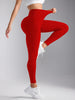 V-Back High Waisted Yoga Leggings Seamless Knit Tights for Women Quick Dry Butt Lifting Slim High Elastic Leggings