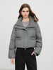 Series Beaded Short Puffer Down Vest Women Autumn Winter Quilted Down Jacket Down Gilet Coat Outdoor Streetwear