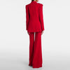 High Street Designer Runway Suit Set Women's Three Dimensional Flower Suit Jacket Trousers Pants Suit 2pcs