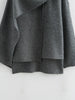 Ladies Autumn Winter Jacket Women Casual Commuter Coat Knitted Loose Oversize Coat Asymmetric Elegant Split Chic Scarf Jacket