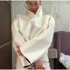 Retro Crocodile Pattern Short Women's Leather Jacket High Collar Zipper Loose Long Sleeve Jackets Lady Street Daily Wear