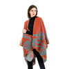 Fitshinling Auspicious Cloud Pattern Winter Shawls And Wraps Bohemian Fringe Oversized Womens Winter Ponchos And Capes