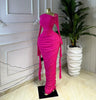 Women Ruffles Long Sleeve Ruched Stacked Bodycon Maxi Long Dress Vacation Party Birthday Long Dresses Vestidos
