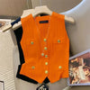 Spring Autumn Elegant V-neck Be All-match Ladies Sweater Vest Jacket Temperament Women's Knitting Cardigan Waistcoat Top