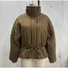 Upgraded Thick Wrap Front Tie Padded Jacket Kimono Style Collar Long Sleeve Loose Warm Daily Women Coat Winter Cotton Coats