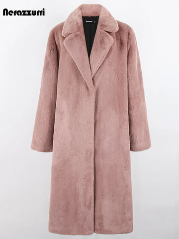 Winter Clothes Women Long Thick Warm Soft Colored Fluffy Big Size Faux Rex Rabbit Fur Coat Women Lapel 4xl 5xl