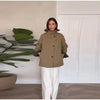 Grid Double-sided Jackets Coat Women Stand Collar Single Breasted Elegant Loose Outerwear Female Spring Chic Casual Jackets Top