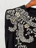 High Street Designer Party Vestido Women's Slit Sleeve Diamonds Beaded Maxi Long Dress