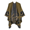 Winter Poncho Women Capes Scarf Imitation Cashmere Ladies Scarves Warm Shawls Wraps Woman Ponchos Bufanda Mujer Foulard
