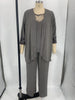 Women's Elegant Pant Sets Formal Office Ladies Oversized Chiffon Lace Suits Straight Pant Cardigan Tops 3 Pieces Sets Woman
