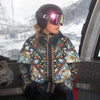 Winter Women's One‑piece Ski Suit Hooded Zipper Pocket Full Sleeve Coat Pant Suits Lady Warm Vacation Skiwear