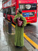 Women's High Stand Collar Double Breasted Woolen Overcoat Belted Waist Maxi Long Cuff Strap Loose Solid Coat Winter Urban Coats