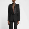 Blazer Women's Shawl Collar Solid Color Long Sleeves Single Button Suit Jackets Tide 7AB8499