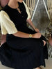 Elegant Knit Dress For Women White Slim O-neck Single Breasted Short Sleeve Long Dresses Female Spring Lady Robe T88X
