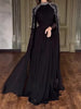 Women Robe Dress Drills Long Shawl Sleeves Chiffon Party Middle East Big Swing Lady Elegant Banquet Maxi Clothing