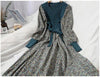Autumn Winter Korean Patchwork Bandage Long Sleeved Knitted Dress Women's Slim Sweet Corduroy Flower Dresses