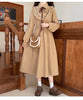 Art Mori Girls Long Dress Autumn Winter Basic Wear Retro Vintage Japan Style Doll Neck Cute Sweet Ribbon Bow Tie Corduroy Dress