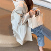 Spring Autumn Women Loose Fit Lined Outerwear Female Hooded Windbreaker Jacket Ladies Long Sleeves Trench Coat