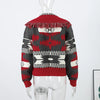 Geometric Printed Knitted Jackets For Women Autumn Long Sleeve Sweater Coats Single Breasted Lady Street Chic Tops