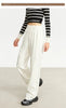Minimalism Casual Pants for Women Autumn Wide Leg Loose Vertical Elastic Waist Drawstring Sporty Trousers 12343338