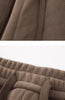 Women Fleece Lined Trousers Fall Winter Wearable Worn Resistant Cuffed Pants Loose High Waist Long Warm Casual Trousers