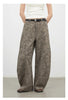 Women Jeans Loose Casual High Waist Wide Leg Denim Pants Paisley Female Trousers Spring Autumn