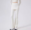 Fake Two High Waisted Slightly Flared Pants with Hip Covering Skirt for Women's Running, Dance Training, Pilates Sports Pants